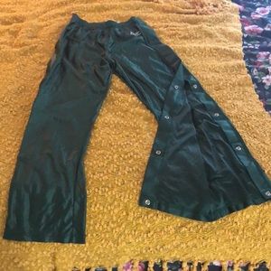 Green Reebok snap pants